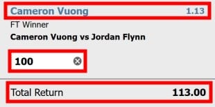 ตัวอย่างของการเดิมพันมวย โดย x5bet